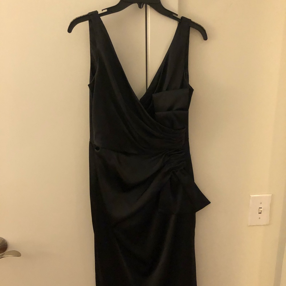 Maggy London Black Silky Cocktail Dress